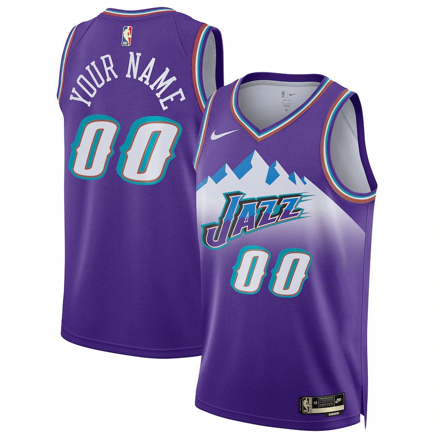 Men Utah Jazz Nike Purple Classic Edition 2022-23 Custom Swingman NBA Jersey->utah jazz->NBA Jersey